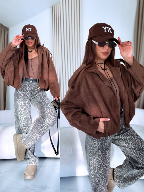 Zamšveidīga virsjaka "JOLLY 8588" - LIGHT BROWN